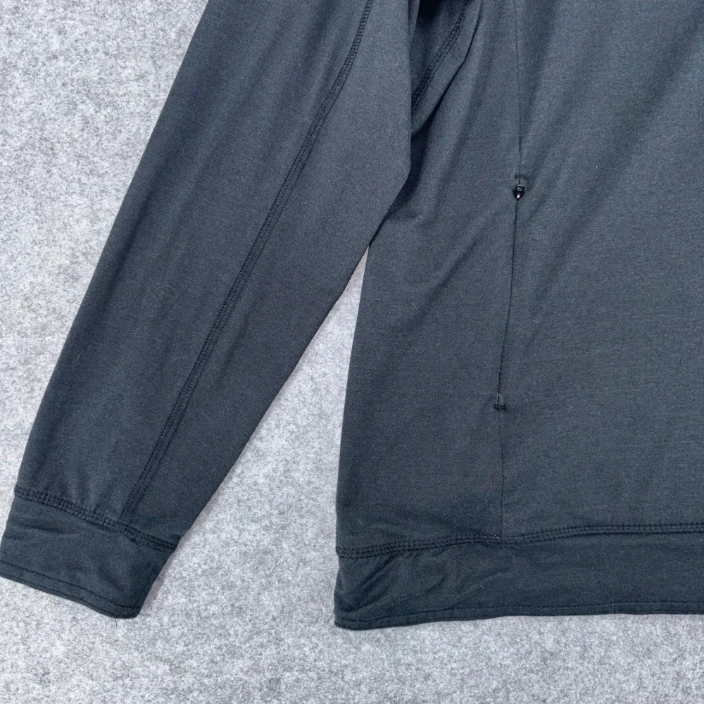 7 Diamonds Core Mens Black Heather Quarter Zip Pullover Active Top Size M
